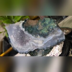 Amethyst & Blue Agate Crystal Cluster